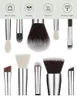 12st Black Makeup Brushes Set för kosmetisk foundation Powder Blush Contour Eyeshadow Brush Kabuki Blending Beauty Tools 240403