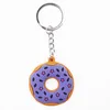 Keychains Key Chain Secure Pvc Doughnut Beauty And Health Car Decoration Snap Design American Schoolbag Pendant Decorations