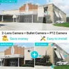 Other CCTV Cameras Outdoor Wireless Security IP Camera 4K 8MP HD Dual Lens External Wifi PTZ Camera Auto Tracking Street Surveillance Camera iCsee Y240402