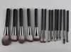 Private Label Black Makeup brushes set Professional Foundation Powder Contour Eyeshadow make up 240403