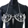 Beach Water Drop Chest Bracket Top Sexy Bikinis Body Accessories Nightclub Rave Bra Lingerie Jewelry for Women Dress 240320