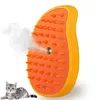 Pincel de vapor de gato, 3 in1 pincel de gato fumegante, pincel de gato de limpeza com vapor, pincel a vapor de gato para massagem, helicóptero de gato pente de cabelo pente