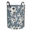 Laundry Bags Waterproof Storage Bag Funny Soccer Balls And Stars Household Dirty Basket Folding Bucket Clothes Toys Organizer