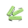 AA 1,2V 2600 mAh Batteria ricaricabile Ni MH Batteria Green Shell Green Green Spazzuccio di rasoio elettrico con Lug di saldatura