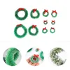 Fleurs décoratives 10 pcs Petite couronne décorations suspendues de Noël mini pvc de porte d'entrée pour