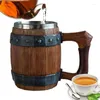 Mugs Tankard Mug Rostly Steel Harts Beer Handmased Antik present till julfödelsedagar Kaffe Whisky Barrel Cup Oktoberfest