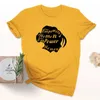 Damen T-Shirts ermächtigt Frauen grafische Hipster T-Shirt Mächtige feministische Grunge Vintage Shirt Baumwolle Empower Zitat Tees Top