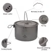Supplies Widesea Camping Tableware Titanium Cookware Set Tourism Cauldron Outdoor Cooking Pot Picnic Kitchen Hiking Trekking
