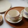 Cups Saucers Creative Fashion Egg Ceramic Coffee Mug and Plate Cappuccino Latte Tea Set 225 ml