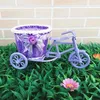 New Rattan Tricycle Candy Candy Rack Flor Basket Sponge Storage Jewelry Recurter Box Candy Box Planta de ornamento de rack Decoração de casa