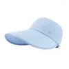 Cappelli a bordo largo Air Top Sun Protection Hat Women's Summer Outdoor Outdoor Secket Plus Size Wamged Full Face All-Matching