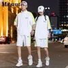 MRNUT couple Sport tenue Men Summer Tracksuit 2 pièces Set Trendy Short Shorts Sportswear Unisexe Loose Workout Vêtements 240315