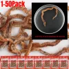 1-50 pacote realista de lugworms seco seco de pesca isca de água salgada alimentador de água doce minhocas de pesca do mar cheira a isca artificial macia