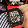 Assista a alta qualidade Movimento suíço Ratemos o mostrador de cerâmica com diamante novo cronógrafo rm1103 luxuoso para os millies designer menchânico Black Carbon Fi