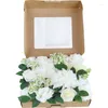 Decorative Flowers Artificial Box Set Faux Combo For DIY Wedding Bouquets Centerpieces Silk With Stems And Leaves