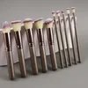 10pcs Champagne Gold Professional Makeup Brush Set Foundation Mélange de poudre Blush Blush Oclèler Oeil avec sac 240403