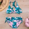 Tragen Sie neue Falbala Kids Badebode Badeanzug 2023 Neue Print Girls Kid Bikini Set 514 Jahre Kinder Verband Schwimmanzug Strandwege A247