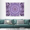 Tapisseries tie-dye Mandala Jain Purple Tapestry Aesthic Room Decors décorations Mur de décoration