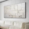 White Textured Canvas Wall Art 100% Handmade Abstract White Oil Painting Abstract Canvas Painting Wall Decor Modern and Minimalist Art For Living Room Bedroom