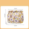 Förvaringspåsar söt blomma mini bärbar kosmetisk väska rese läppstift pack koreansk stil