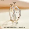 Cluster Rings Newshe Womens Ring Enhancers Curved Guard Engagement Wedding Band 925 Sterling Silver Cubic Zirconia Fine Jewelry Size 5-10 L240402