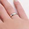 Küme Yüzükleri 925 Sterling Sliver Square Ring 0.15CT Prenses Kesme D Renk Moissanit Nişan Vaat Band Kadınlar Yıldönümü Hediyeleri