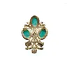 Stud -oorbellen Europese en Amerikaanse eenvoudige natuursteen turquoise broche drop levering sieraden dhuxb