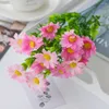 Dekorativa blommor 1 Bukett 5 gren 15 huvuden Silk Daisy Artificial For Wedding Christmas Party Decor Diy Home Room Table Decoration