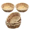 Akşam yemeği setleri 5 adet Bambu Meyve Sepeti Dokuma Depolama Masa Teslim Tatlı Konteynerleri Boş Hediye için Dekoratif
