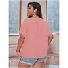 T-shirt plus size femminile finjani camicetta casual stampato floreale manicotto a batwing a v al collo camicia in forma sciolta