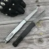 Clerc hérétique II Couteau de poche automatique tactique Damas / D2 Blade aluminium incrusté avec manche de carbone Combat Military Knives Collection pour hommes Gift 535