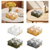 Figurines décoratives divisées plats de service divisés bonbons multifonctionnels et noix 4 compartiments