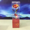 Dekoracyjne kwiaty Walentynki Rose 24K Folia Złota na zawsze Love Work Decor Lover Lighting Kreatywny prezent