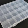 Jewelry Pouches Transparent Plastic Box 24 Divider Compartment For Case 40GB