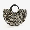 Dinner Package New Wholesale Retail Fashionable White Grass Woven Bag Semi-circular Seaside Vacation Beach Womens