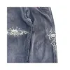 Jnco jeans mens harajuku retrò hip hop cranio ricamo larghi jeans pantaloni in denim 90s strade guscio di strada stretwear 240319