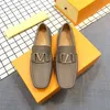 2024 Äkta läder Men Casual Shoes Luxury Brand Soft Mens Designer Loafers Moccasins Breatble Slip On Black Driving Shoes Plus Size 38-46