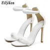 Dress Shoes New Fashion Peep Toe Stiletto Heels Ladies Sandals Sexy Buckle Strap Ankle-Wrap Pole Dancing Zipper Women Stripper H240403WQ36