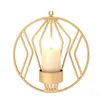 Kaarsenhouders muur gemonteerd ijzeren houder metalen thee -lampje gouden sconce home decor kunst diy ornament kamer decoratie