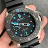 Serie Sea PAM00799 Fogli in fibra di carbonio invisibile di tavolo maschile meccanico automatico 47 mm di diametro