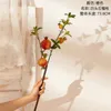 Decorative Flowers 4 Heads Simulation Pomegranate Fruit Branches Home Decoration Wedding Celebration Sword Orchid Artificial MW10889