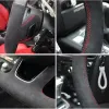 Customized Car Steering Wheel Cover Non-slip Suede Braid For Mercedes Benz A45 AMG W176 C63 W204 CLA C117 CLS S-Model 2011-2016