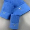 8 couleurs des serviettes de lettre de luxe Set Fashion 3 pièces Séchon de serviette de créateur rapide