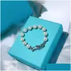 Бисер 925 Sier Pearl Bracelets Strands Женщины Простые летние браслет.