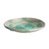 Table Mats Promotion! Round Woven Placemats Natural Straw Braided Heat Resistant Non-Slip Weave