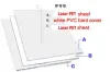 Maskinens tom lasertryck PVC -ark (vit) för PVC ID -kort gör studentkortmedlemskapskort som gör material A4 storlek 0,76 mm tjock
