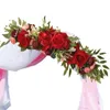 Flores decorativas Arco do casamento Diy Flor Wall Decoração de suprimentos de seda peônias de seda Rose Rose Artificial Floral Row Decor