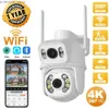 Andere CCTV -camera's 4K 8MP HD Dual Lens Outdoor Wireless Security IP -camera External WiFi Ptz Camera Auto Tracking Street Surveillance Camera ICSEE Y240403