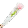 Fleurs décoratives crochet tulip fleur à la main diy jour romantique jour décoration présente pour enfants fille garçons chambre