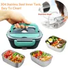 2024 Electric Heating Lunch Box for Car 12V Truck 24V 110V 220V US EU PLUS Lunchbox Heated Lunch Container for Food Warmer Electric Heating